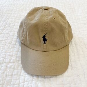 Polo Ralph Lauren Hat Kids Toddler 2 4 Khaki Tan Strap Back Cotton Pony Preppy
